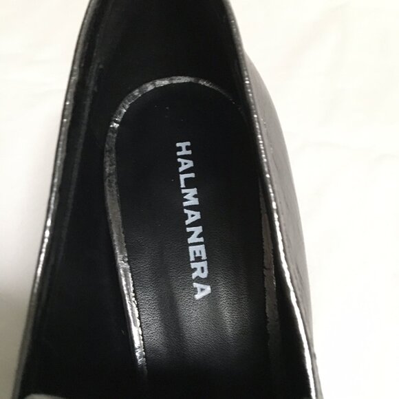 Square toe silver Halamaner loafer, s38, NWT - Picture 6 of 10